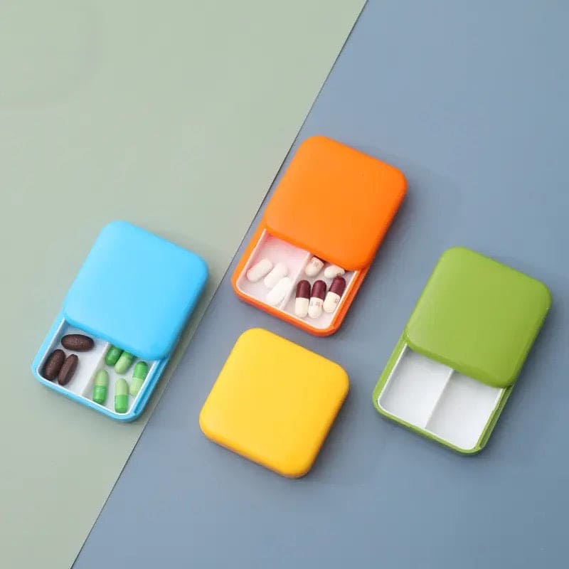 Portable Push Pull Pill Box, Square Pill Case, Mini Two Compartment Plastic Tablet Holder, Sub Packed Medicine Box, Home Storage Medicine Box, Vitamins Medicine Tablet Organizer, Pocket Pill Box, Times A Day Medicine Tablet Dispenser Portable Push Pull Pill Box, Square Pill Case, Mini Two Compartment Plastic Tablet Holder, Sub Packed Medicine Box, Home Storage Medicine Box, Vitamins Medicine Tablet Organizer, Pocket Pill Box, Times A Day Medicine Tablet Dispenser